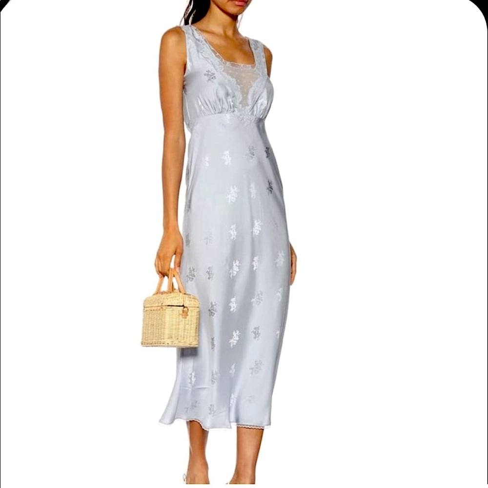 LoveShackFancy silk slip dress
